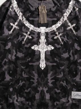 Watson Black & Gray Camo Cross Embellished Sweatshirt Medium